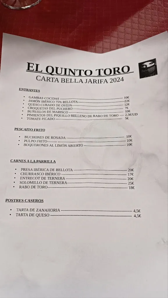 Menu_Bar restaurante El quinto toro_Cártama_image_1