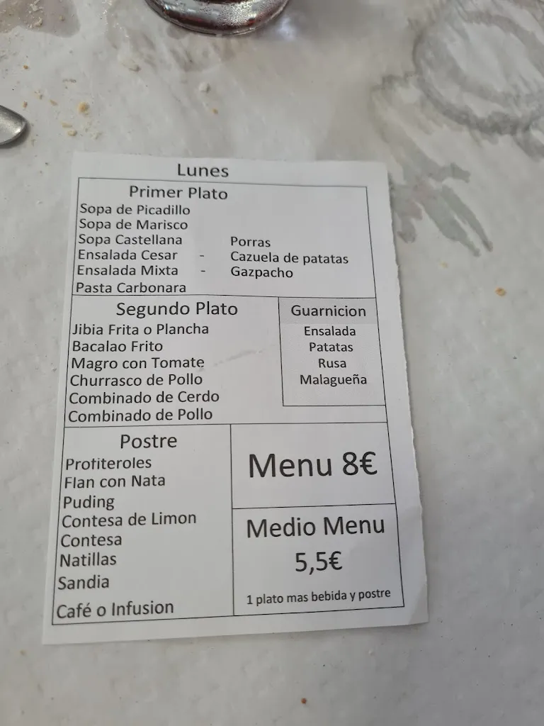 Menu_La Málagueta_Cártama_image_2