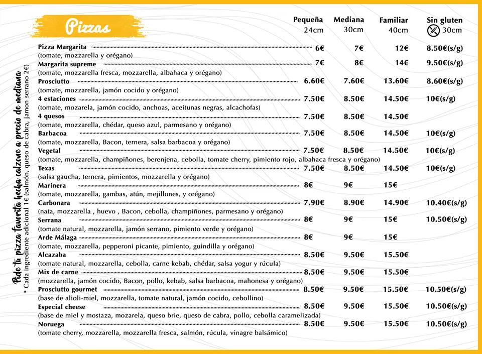 Menu_Riscaldato's Pizzerías | Cártama Estación_Cártama_image_1