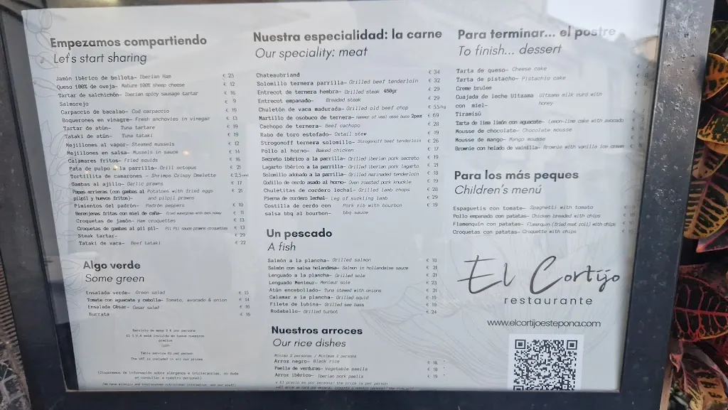Menu_Restaurante El Cortijo_Estepona_image_1