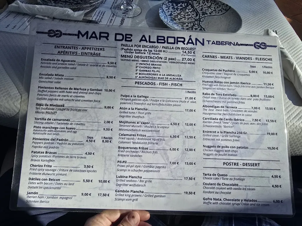 Menu_Taberna Mar de Alboran_Estepona_image_3