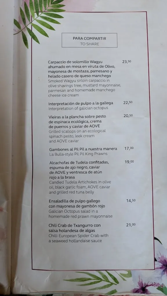 Menu_La Bulla Gastrobar_Estepona_image_3