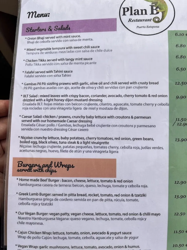 Menu_Plan B Restaurant_Estepona_image_2