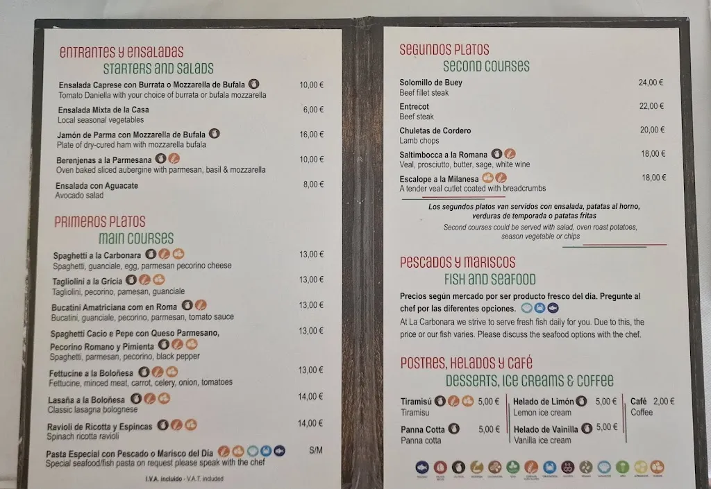 Menu_La Carbonara._Estepona_image_1