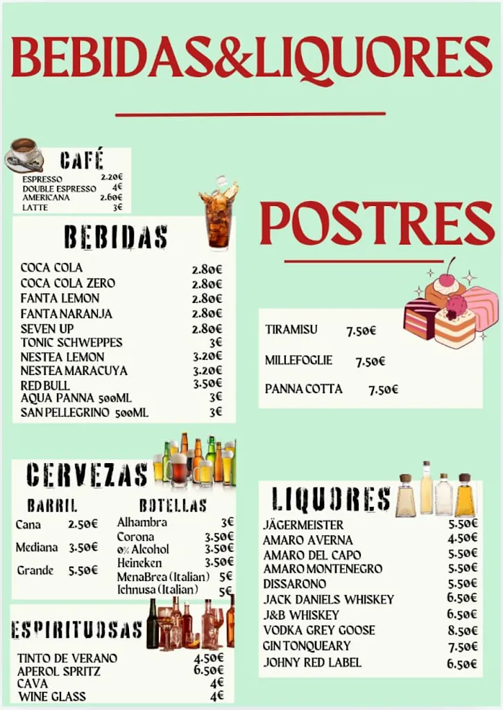Menu_Pavarotti Italian Cuisine_Estepona_image_1