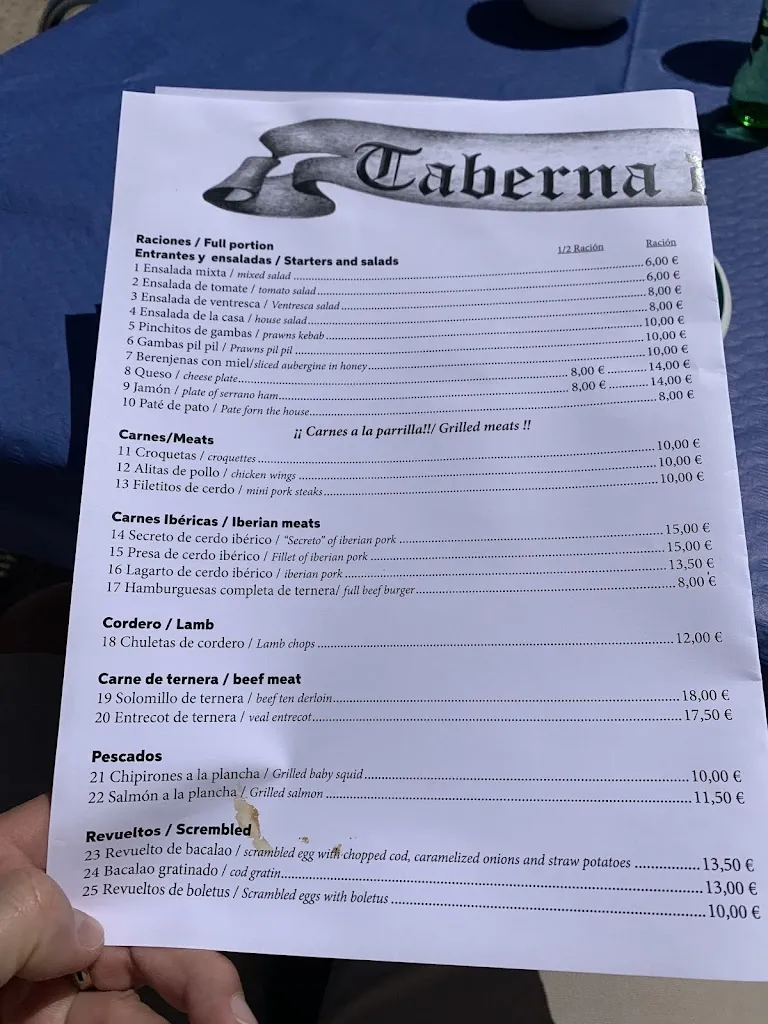 Menu_LA TABERNA DEL ZORRO_Gaucín_image_2