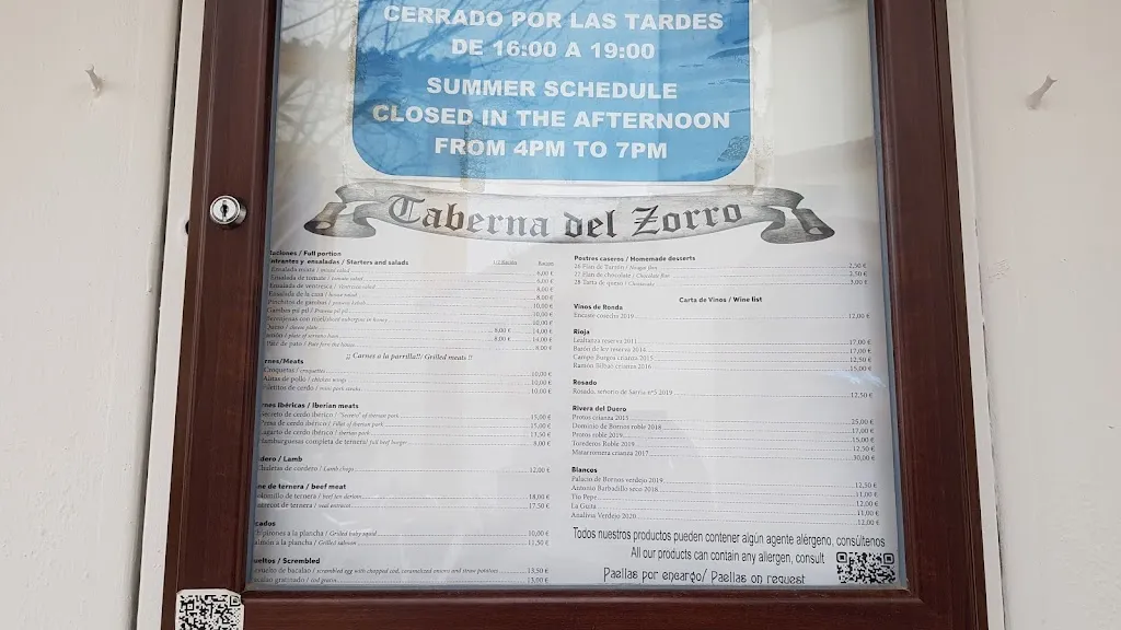 Menu_LA TABERNA DEL ZORRO_Gaucín_image_3