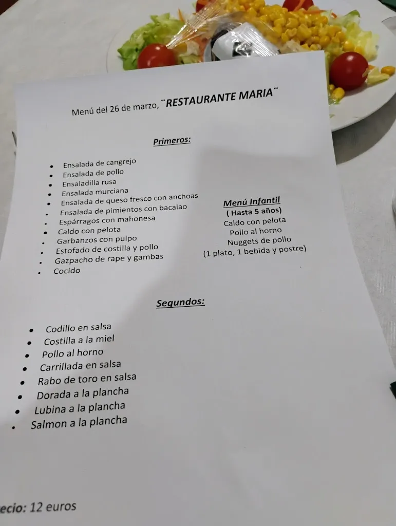 Menu_Restaurante María_Mutxamel_immagine_3
