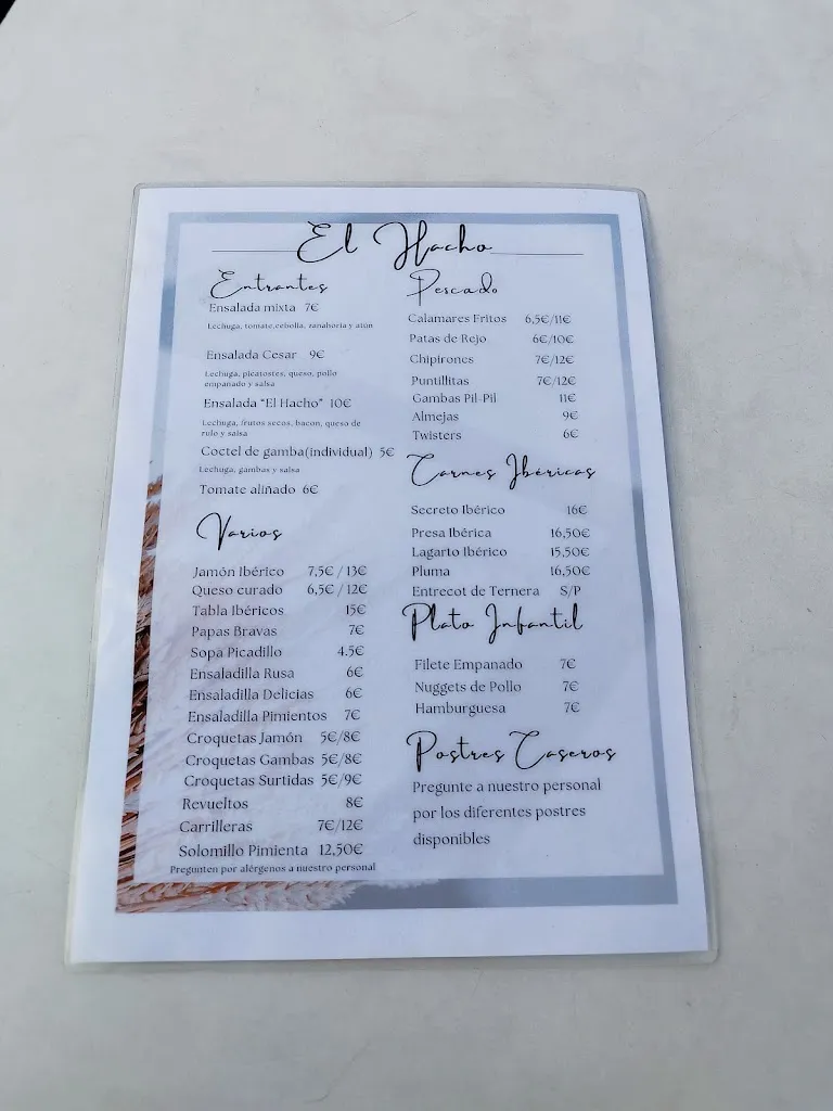 Menu_Café-Bar 'EL HACHO'_Gaucín_image_1