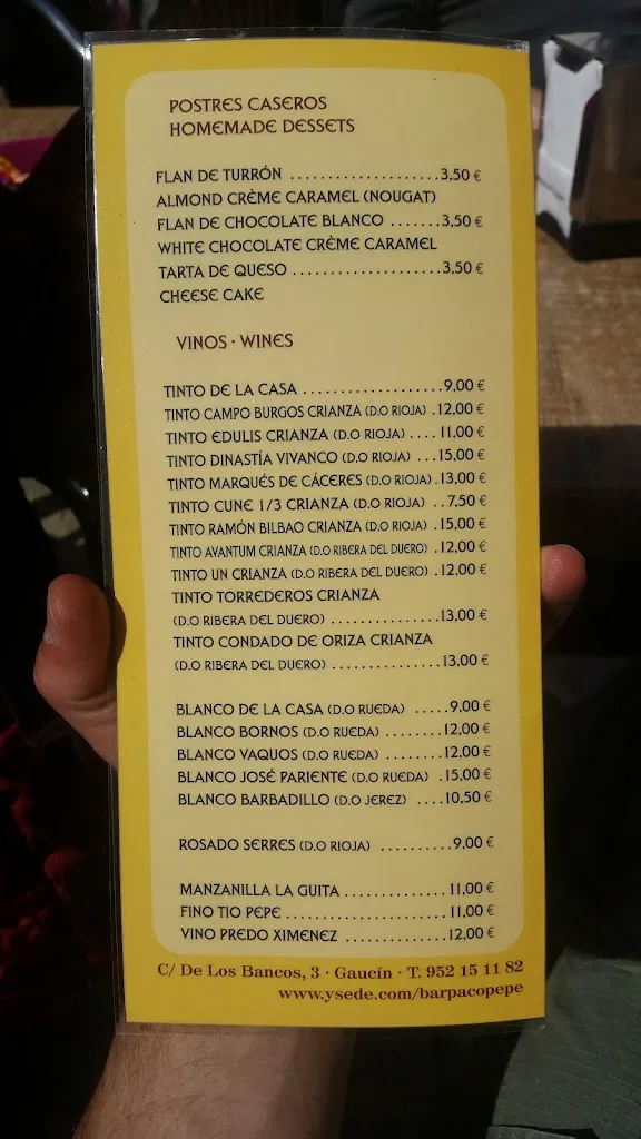 Menu_BAR PACO PEPE_Gaucín_image_3