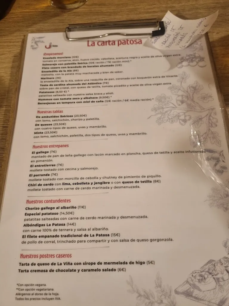 Menu_Taberna La Patosa_Humilladero_immagine_1