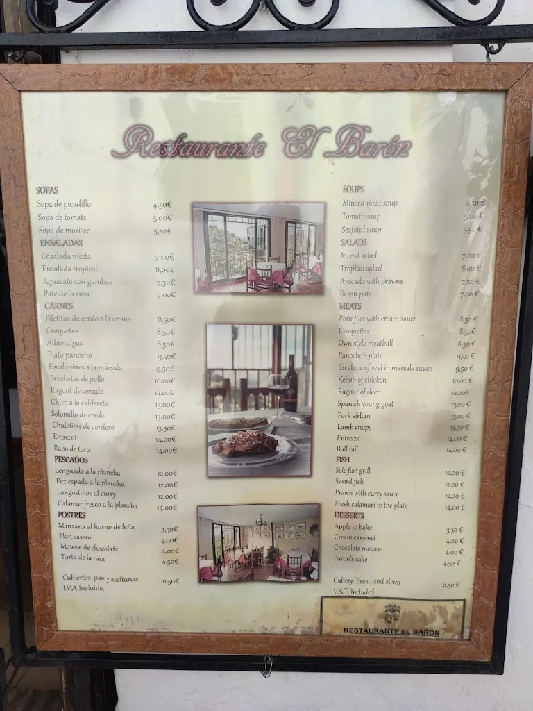 Menu_Restaurante El Barón_Istán_image_1
