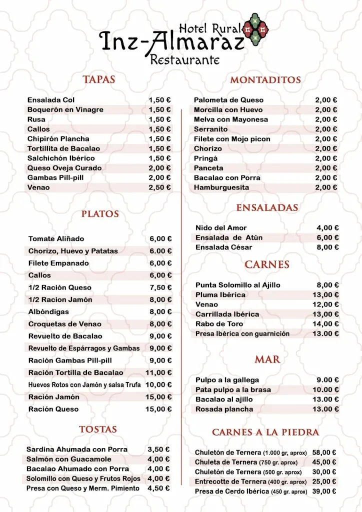 Menu_Hotel Inz Almaraz_Jimera de Líbar_image_3