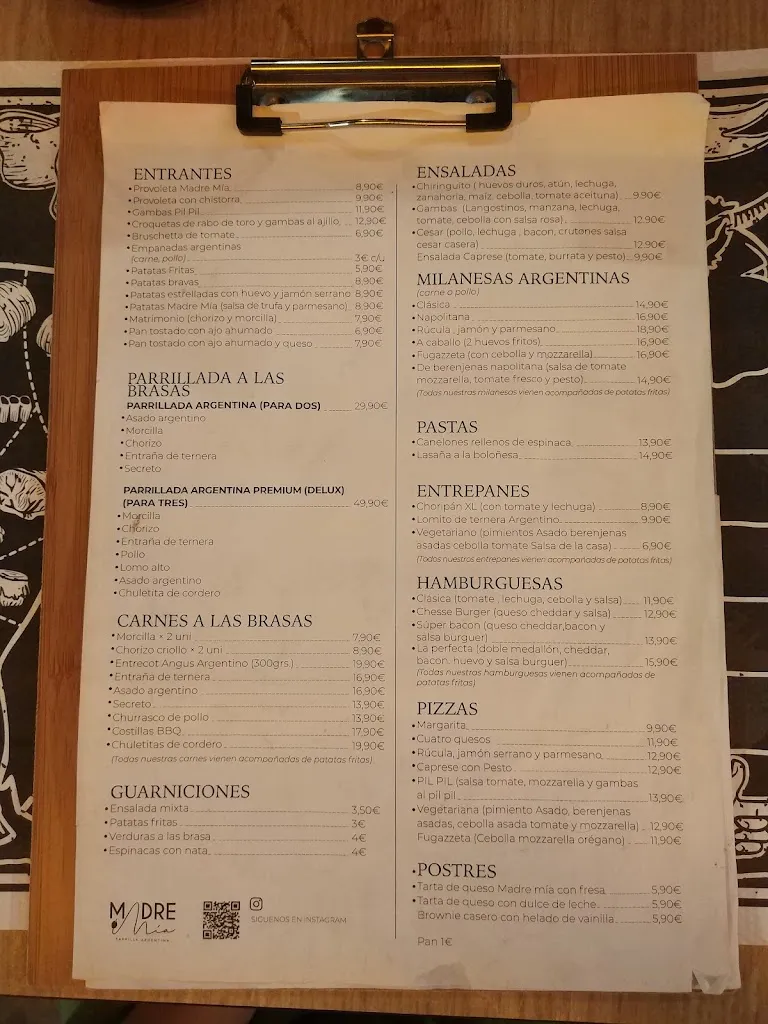 Menu_Madre Mía Fuengirola_Fuengirola_image_2