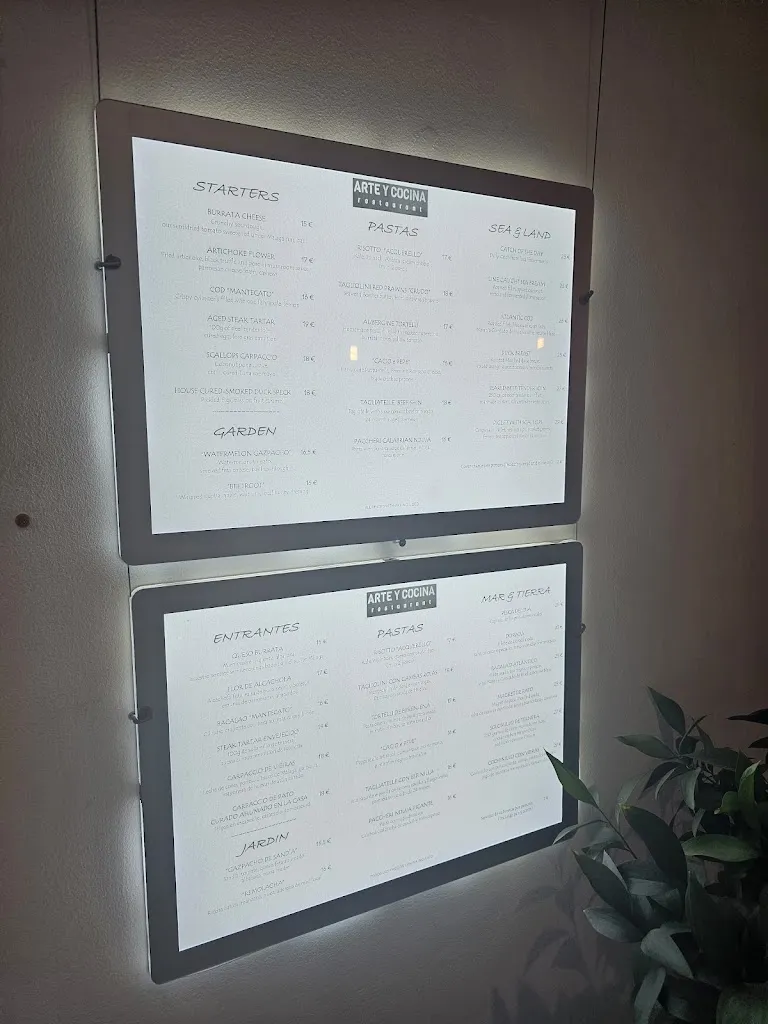 Menu_Arte y Cocina Restaurant_Fuengirola_image_1