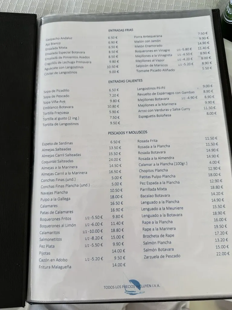 Menu_Restaurante Botavara_Fuengirola_immagine_1