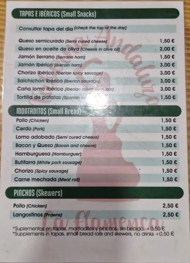 Menu_Bar La Flamenca_Jubrique_immagine_3