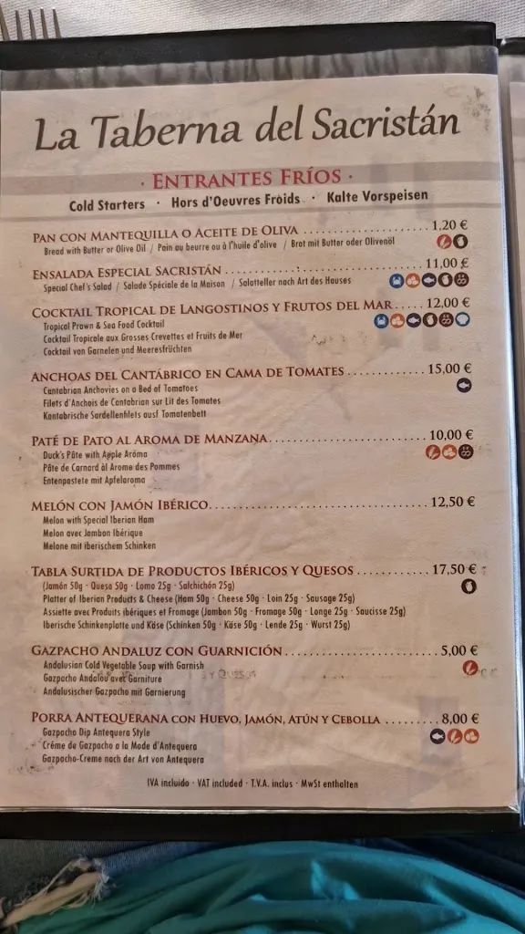 Menu_La Taberna del Sacristán_Frigiliana_image_1