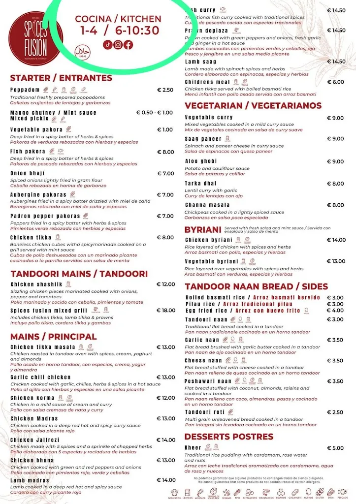 Menu_Spices Fusion_Frigiliana_immagine_2