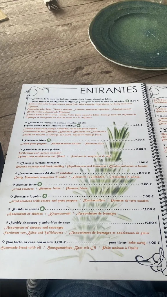 Menu_Bar El Acebuchal_Frigiliana_image_4