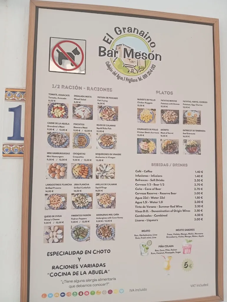 Menu_El Granaino Bar Mesón_Frigiliana_image_1