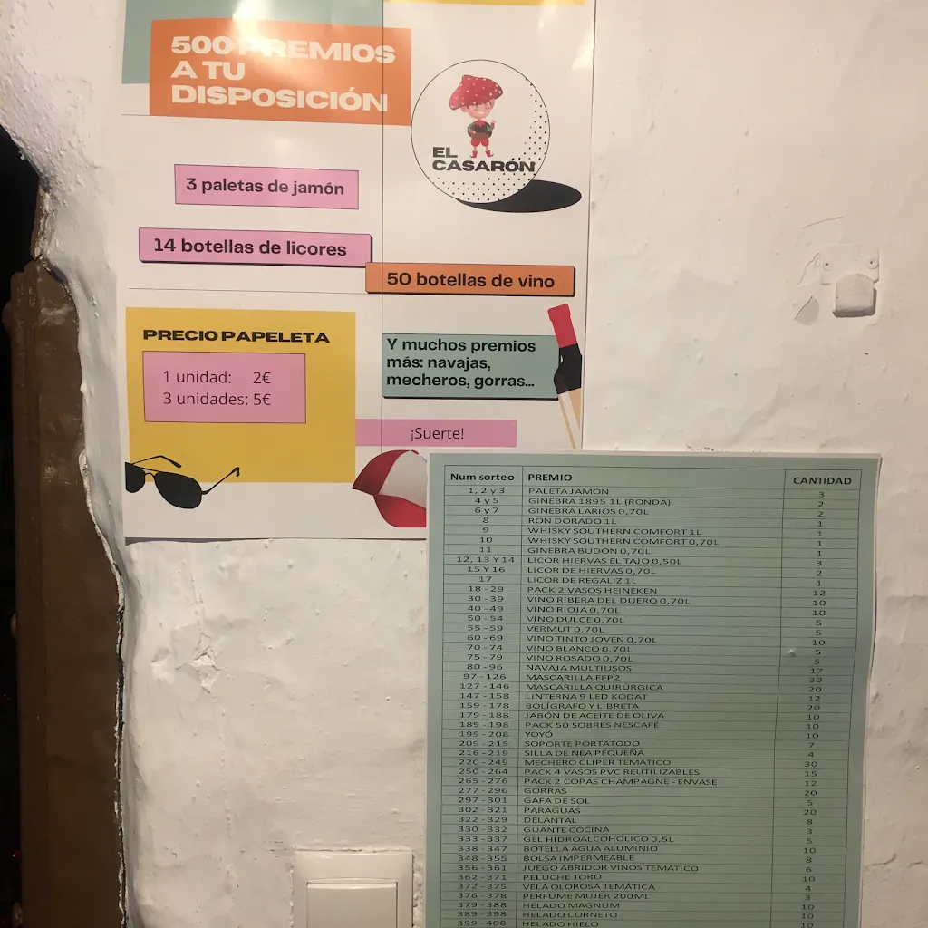 Menu_Bar El Casarón_Júzcar_image_3