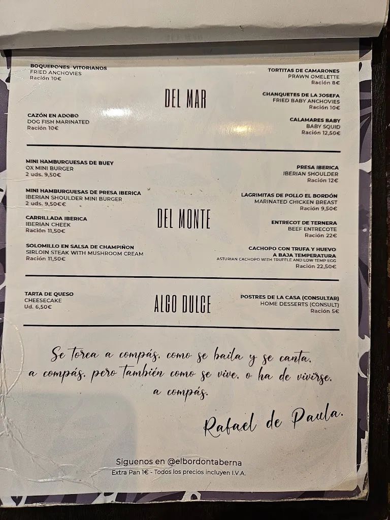 Menu_Taberna El Bordón Marbella_Marbella_image_1