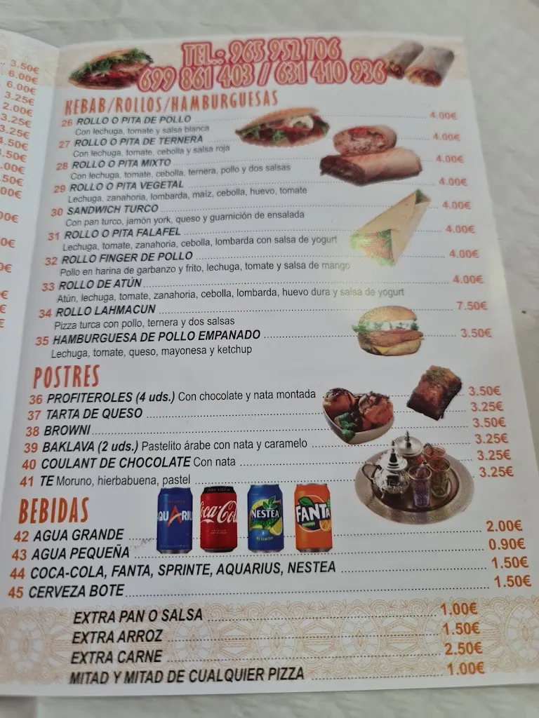 Menu_Restaurant Kebab Pizzeria Mutxamel_Mutxamel_image_3