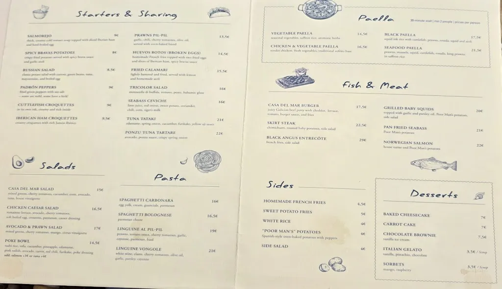 Menu_CASA DEL MAR Tapas Bar Restaurant_Marbella_image_1