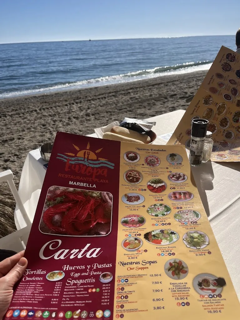 Menu_Playa Europa_Marbella_immagine_1