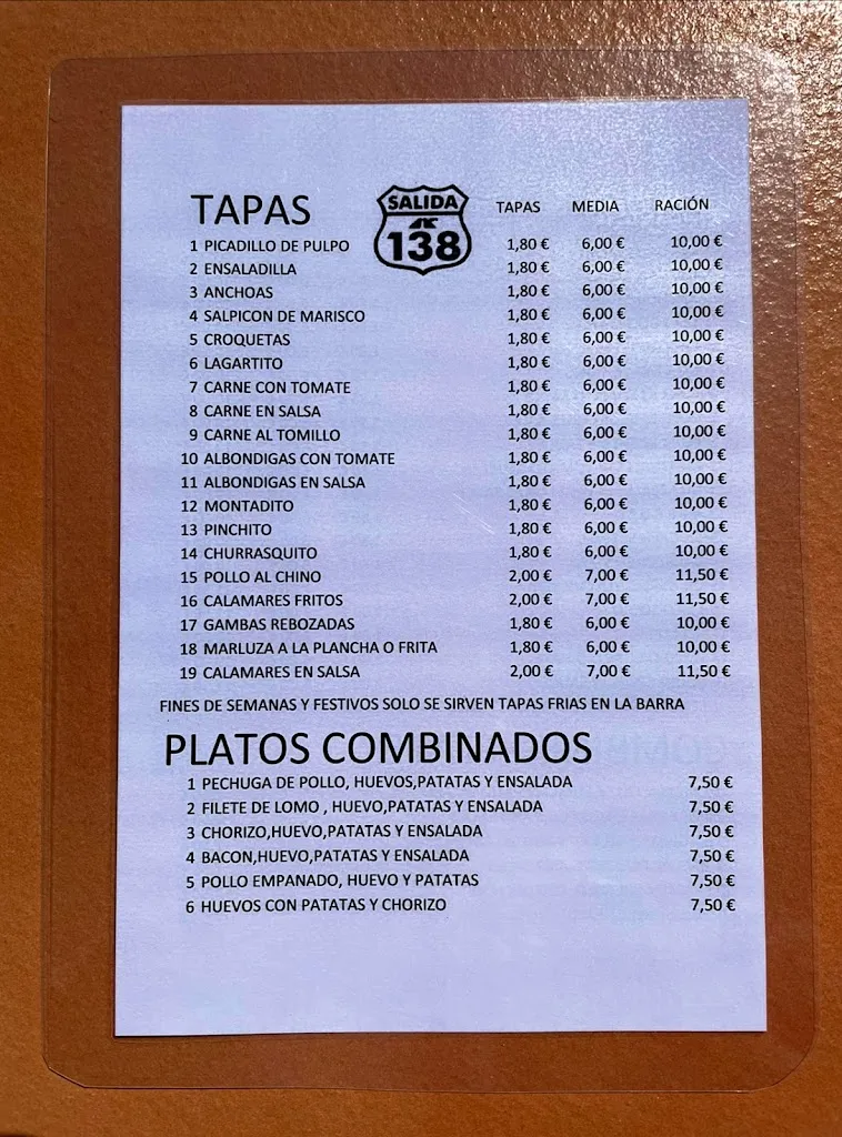 Menu_Restaurante Salida 138_Mollina_image_1