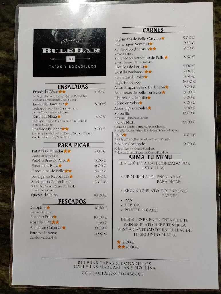 Menu_BULEBAR TAPAS Y BOCADILLOS •Restaurante Colombiano_Mollina_image_2