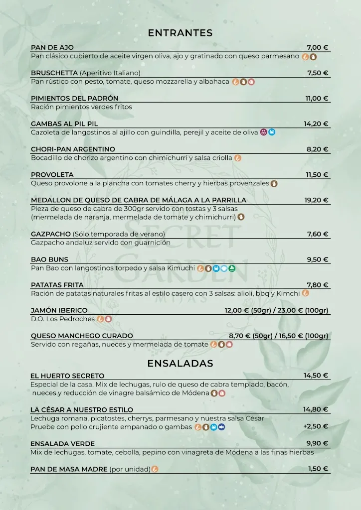 Menu_The Secret Garden - Mijas_Mijas_image_1