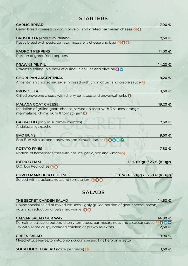 Menu_The Secret Garden - Mijas_Mijas_image_3