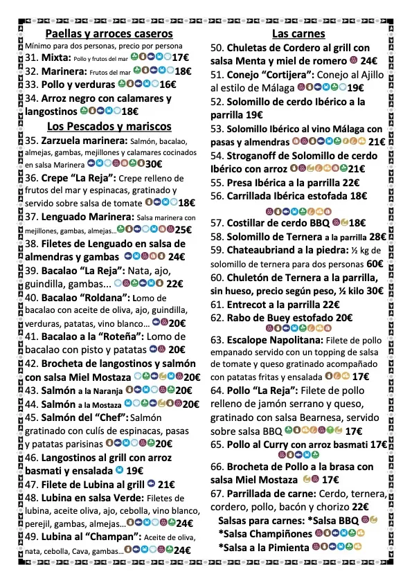 Menu_Restaurante La Reja. Steak House & Traditional Spanish Restaurant with Panoramic Views_Mijas_image_4