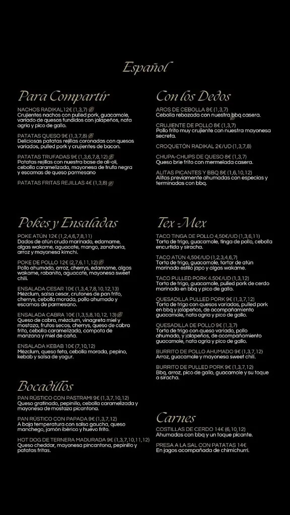 Menu_Radikal Street Food_Mijas_image_1