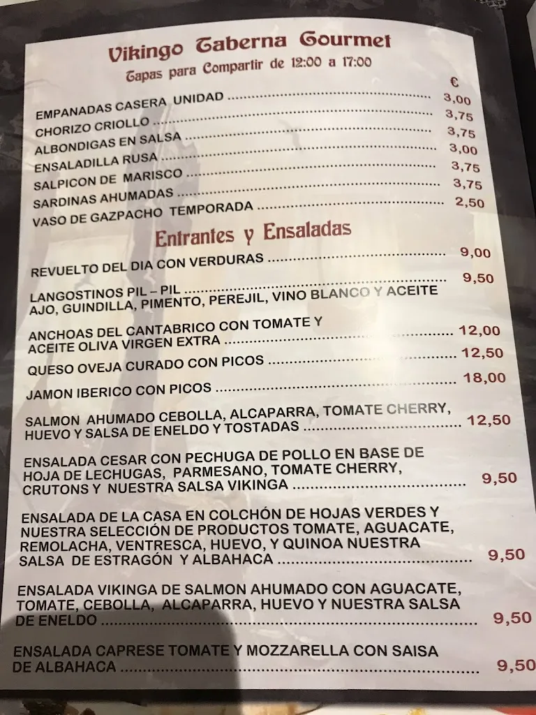 Menu_VIKINGO TABERNA GOURMET_Ojén_image_2