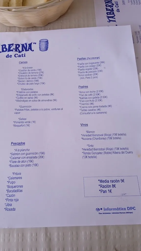 Menu_La Taberna de Cati_Periana_image_3