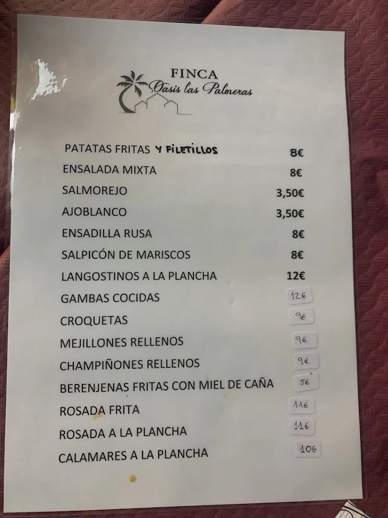 Menu_FINCA OASIS LAS PALMERAS_Periana_image_3