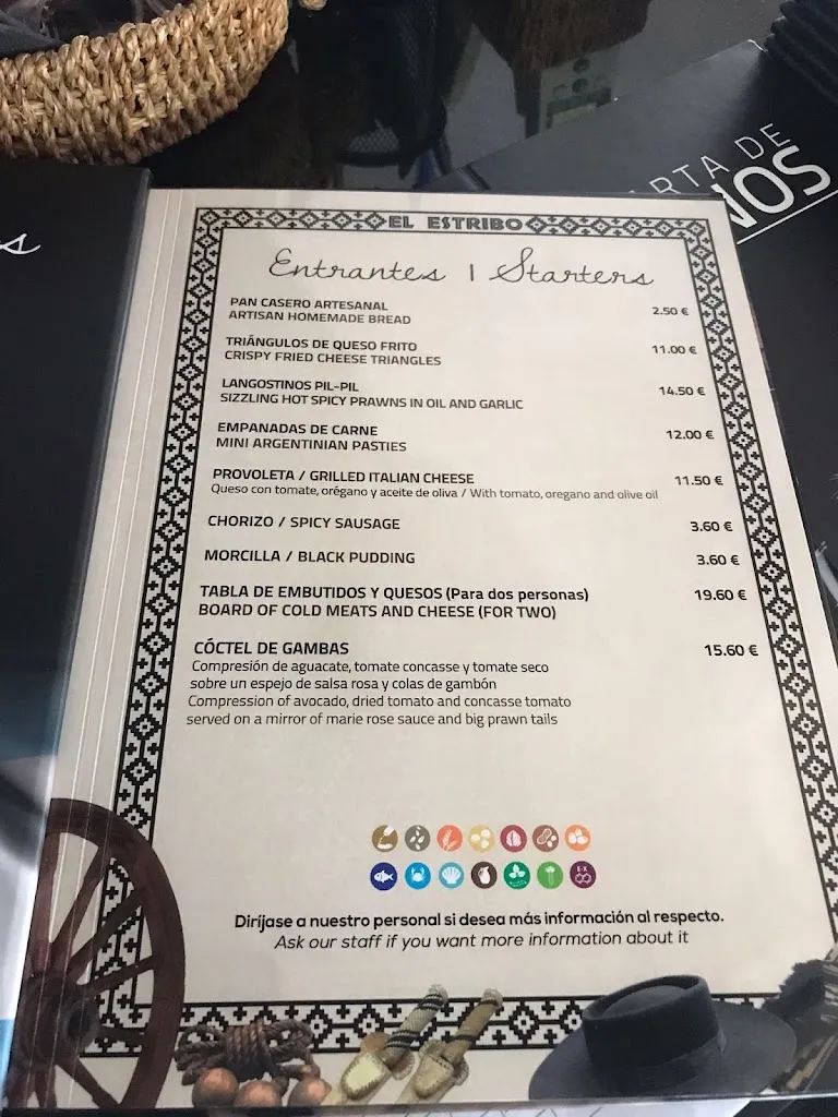 Menu_Restaurante El Estribo Parrilla Argentina_Manilva_image_2