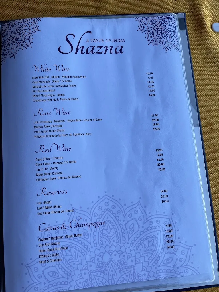 Menu_A Taste Of India Shazna_Manilva_immagine_3