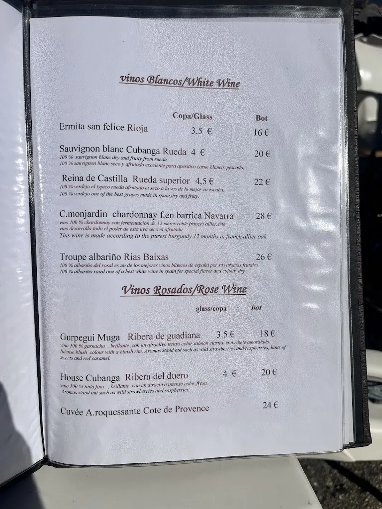 Menu_Chiringuito de playa Cubanga_Manilva_image_4