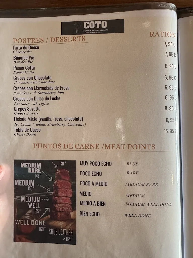 Menu_COTO STEAK HOUSE & RESTAURANTE_Manilva_image_4