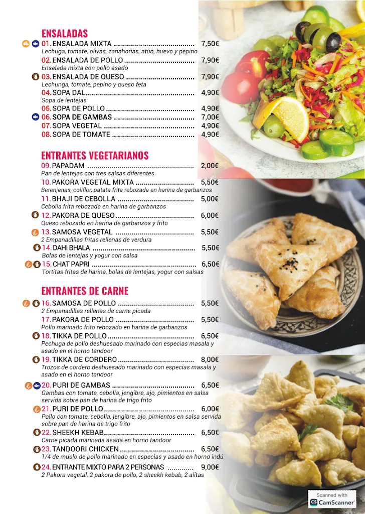 Menu_Taj Tandoori Indian Restautant_Mutxamel_immagine_1