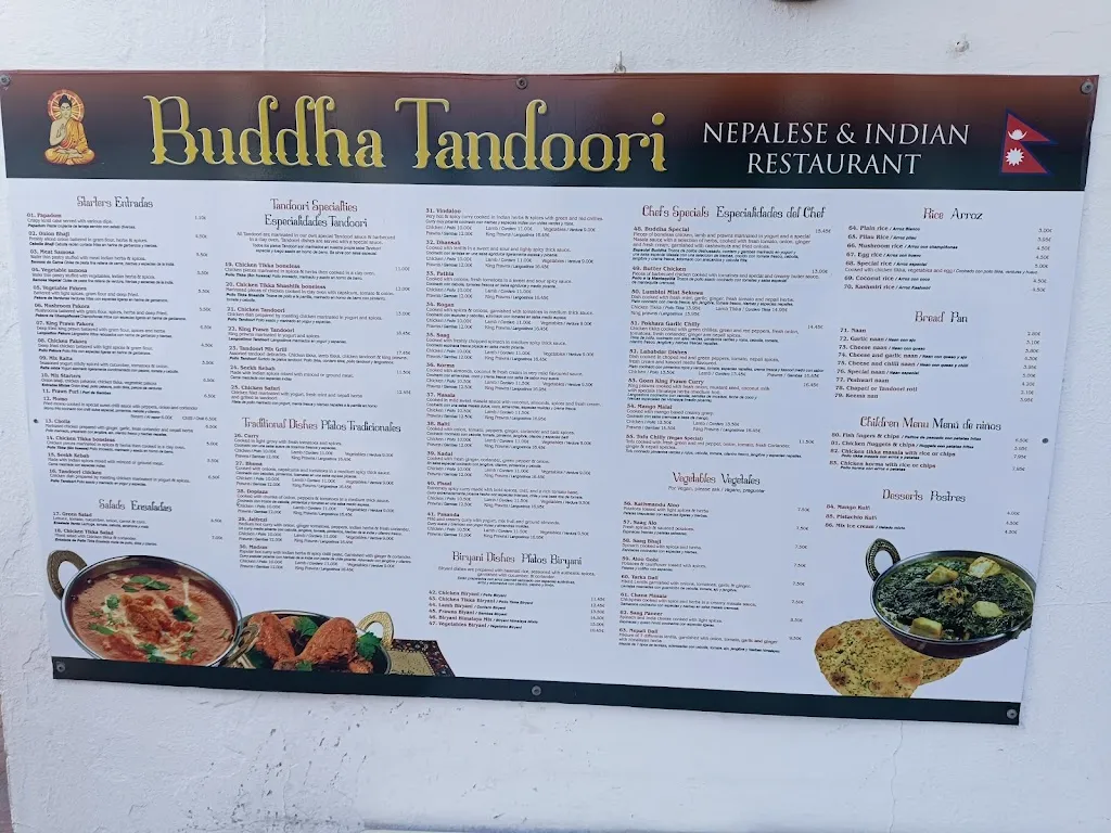 Menu_Buddha Tandoori_Manilva_image_1