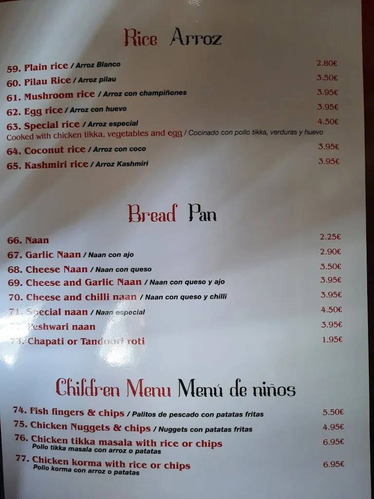 Menu_Buddha Tandoori_Manilva_image_2