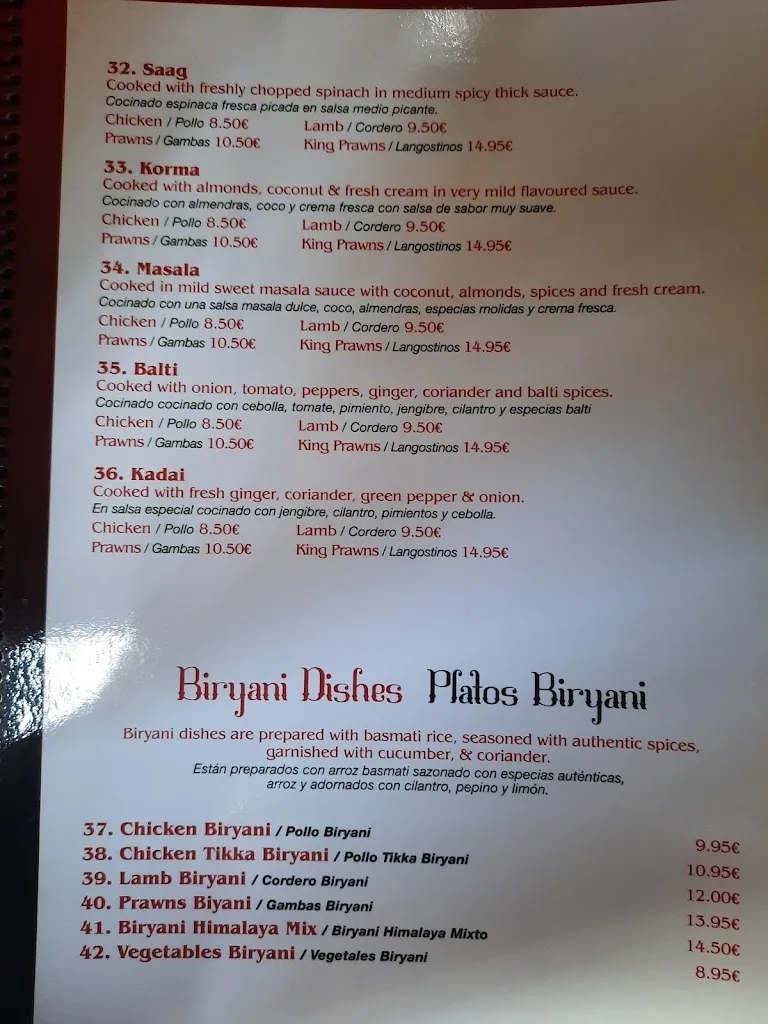 Menu_Buddha Tandoori_Manilva_image_3