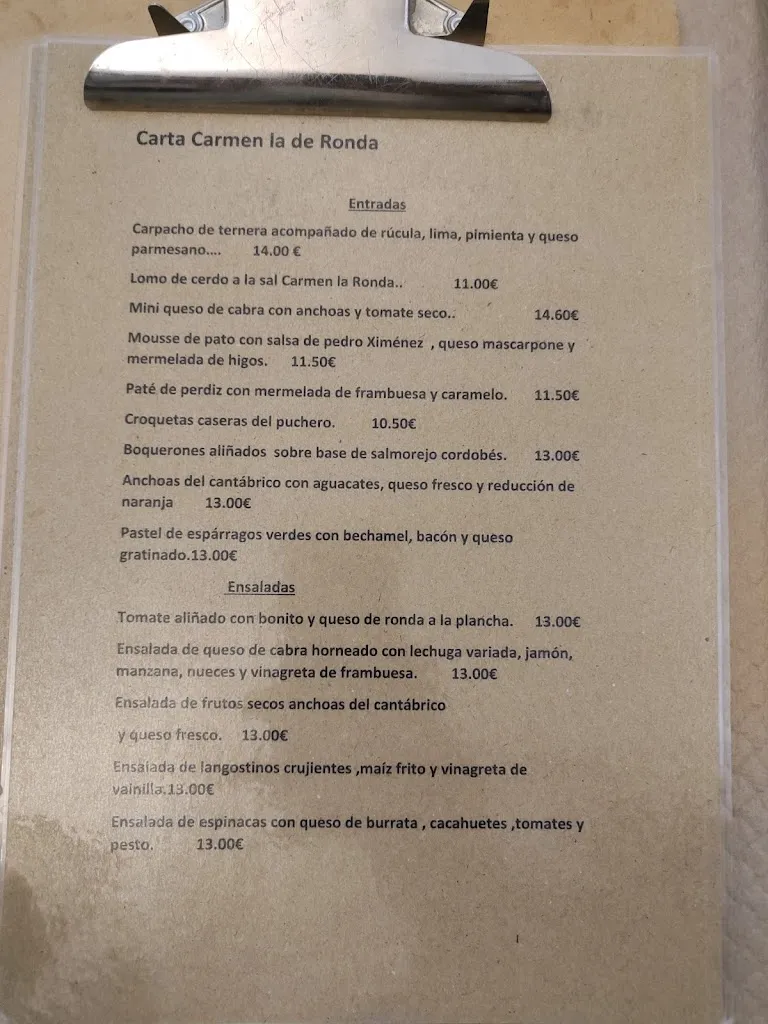 Menü_Mesón Carmen la de Ronda_Ronda_Bild_3