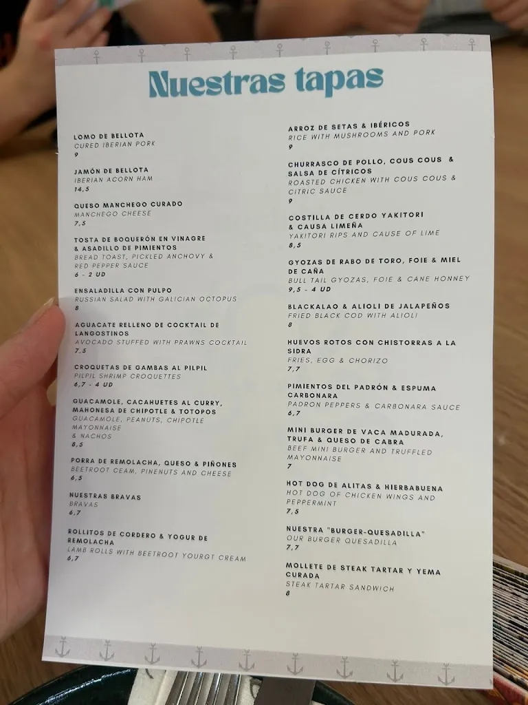 Menu_Kraken Centro - Tapas Restaurant_Málaga_image_1