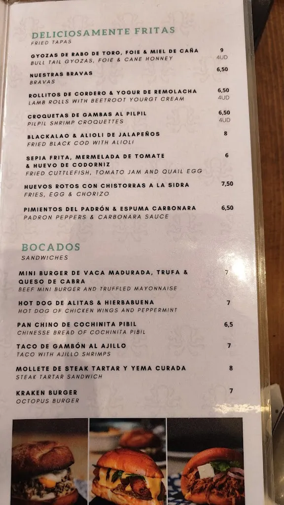 Menu_Kraken Centro - Tapas Restaurant_Málaga_image_2